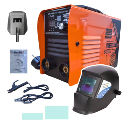 Soldadora inversora 140A + mascara para soldar Redbo1