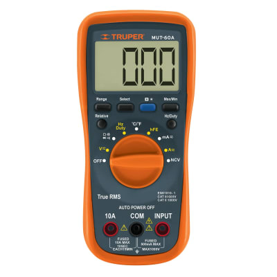 Multitéster profesional con rms verdadero y auto rango deluxe Truper