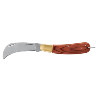 Cuchillo abatible universal 8´´ mango madera, Truper