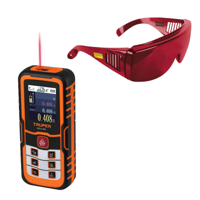Medidor laser de distancia 100 m con lentes de seguridad para laser Truper1