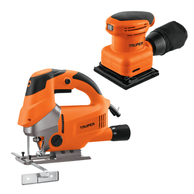 Combo Sierra Caladora 750W y Lijadora Orbital 200W Truper