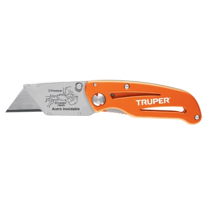 Navaja abatible 6'' cuerpo de aluminio y acero inox Truper