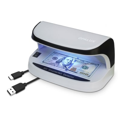 Detector de billetes falsos recargable Opalux