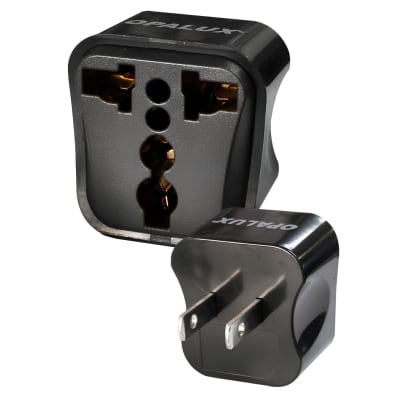 Adaptador enchufe universal color negro Opalux