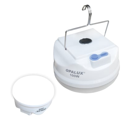 Lampara portatil recargable con panel solar 100w Opalux1