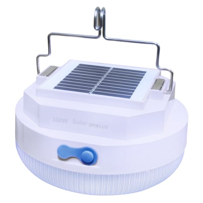 Lampara portatil recargable con panel solar 300w Opalux1