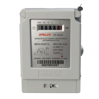 Medidor de energia monofasico analogico Opalux1