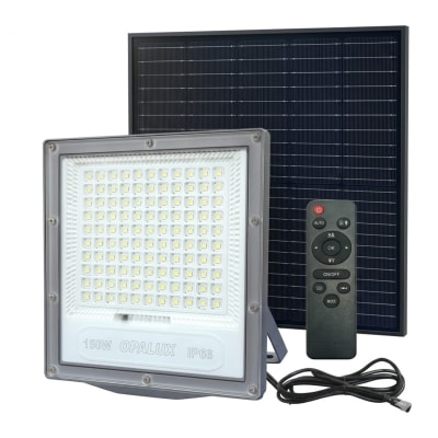 Reflector LED con panel Solar 150W Tricolor Opalux1