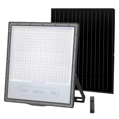 Reflector LED con panel Solar 600W Tricolor Opalux1