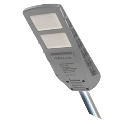 Luminaria solar LED pastoral con sensor radar y fotocelda 200W tricolor Opalux1