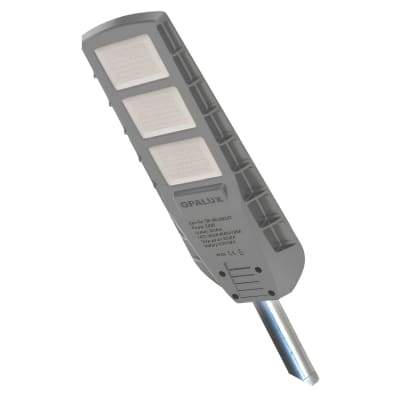 Luminaria solar LED pastoral con sensor radar y fotocelda 300W tricolor Opalux1