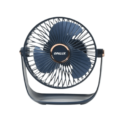Ventilador portatil recargable 5 velocidades azul Opalux1