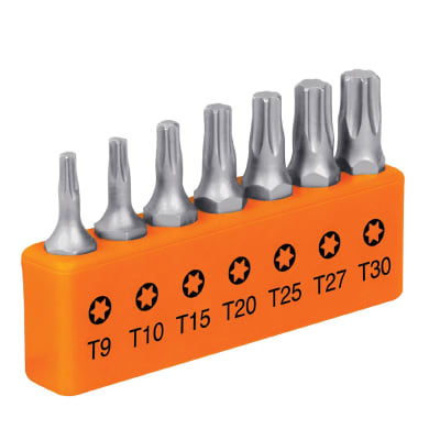 Juego de 7 puntas torx combinadas largo 1'' Truper1