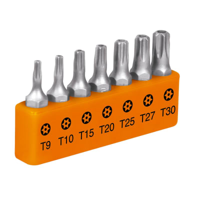 Juego de 7 puntas torx combinadas largo 1