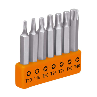 Juego de 7 puntas torx combinadas largo 2'' Truper