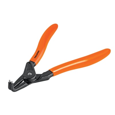 Alicate punta a 90° 6-3/4'' para abrir anillos. mango de pvc Truper