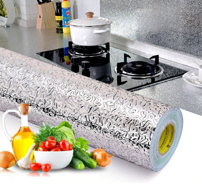 Papel Aluminio Adhesivo Para Cocina 5m x 60cm