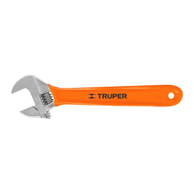Llave francesa 10'' cromada mango de pvc Truper