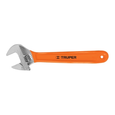 Llave francesa 12'' cromada mango de pvc Truper