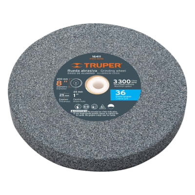 Piedra para amoladora de banco 8 X 1´´ óxido de aluminio, grano 36 Truper