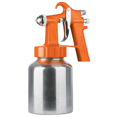 Pistola p/pintar baja presión naranja entrada superior Truper