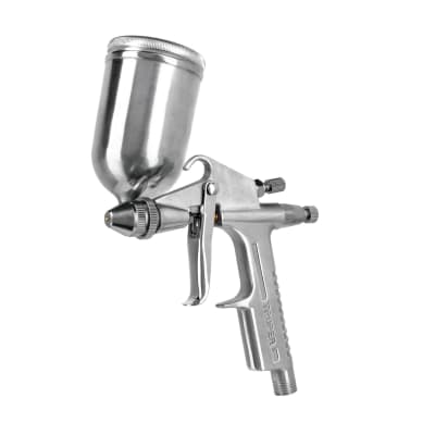 Pistola para retoque gravedad LVMP vaso aluminio Boquilla 0.5 mm Truper