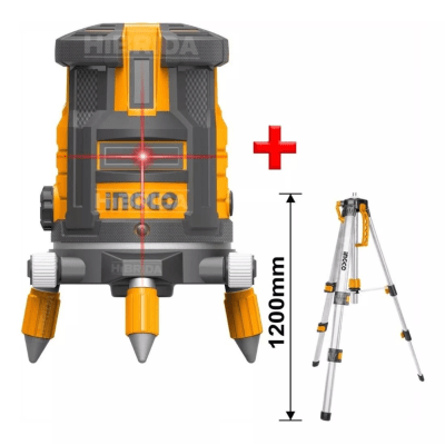 Nivel Laser Industrial Rojo con Tripode Ingco1