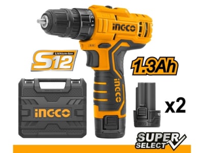 Taladro inalámbrico 12V con Maletín INGCO