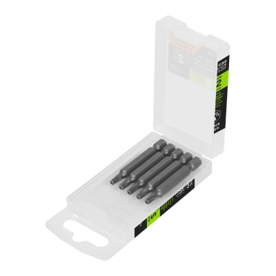 Estuche con 5 puntas torx T20 con seguro largo 2´´, Expert Truper