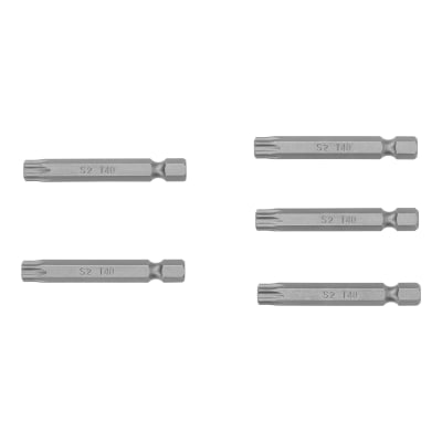 Estuche con 5 puntas torx T40 con seguro largo 2´´, Expert Truper