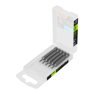 Estuche con 5 puntas hexagonales de 2 mm largo 2´´, Expert Truper1