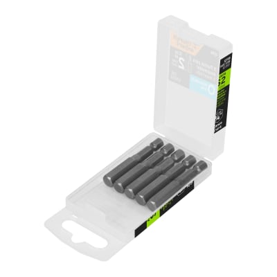 Estuche con 5 puntas hexagonales de 8 mm largo 2´´, Expert Truper