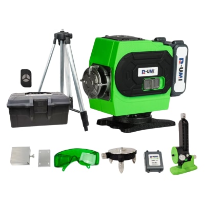Nivel laser 12 Líneas con trípode y maletín Rumi1