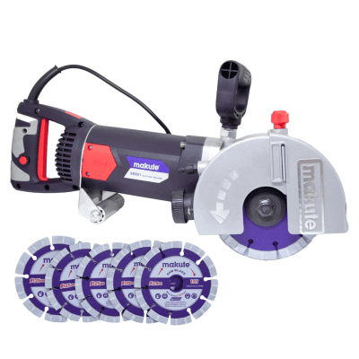 Ranurador de Concreto 2400W Incluye 5 Discos Makute