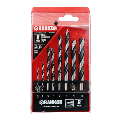 Juego de 8 brocas para madera Rankor
