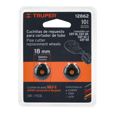 Blíster con 2 cuchillas para cortadores de tubo COT-16-50 Truper