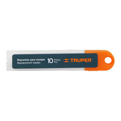 Estuche con 10 navajas SK4 de 18 mm para cutter Truper