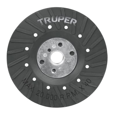 Respaldo para discos de lija 4-1/2´´, eje 5/8-11, Truper