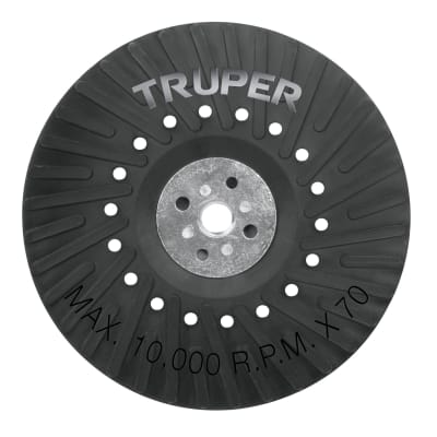 Respaldo para discos de lija 7´´, eje M14, Truper