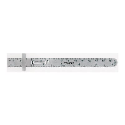 Regla 15 cm de acero inoxidable de bolsillo, Truper