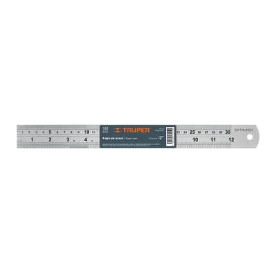 Regla 30 cm de acero inoxidable Truper