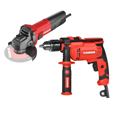 Taladro percutor 750W + Amoladora 950W Rankor