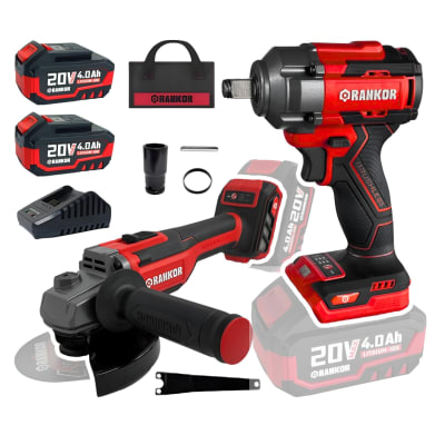 Combo amoladora inalambrica + llave de impacto 500nm Rankor