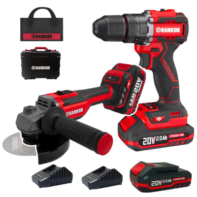 Taladro Percutor 70nm + Amoladora Inalamrbica 5'' 20v Rankor
