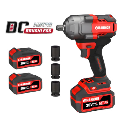 Llave de Impacto 1000nm + 2 Bateria 5Ah y Cargador 20v Rankor1