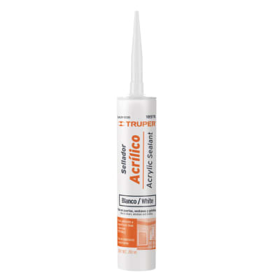 Silicona acrílica de 280 ml, blanco, Truper