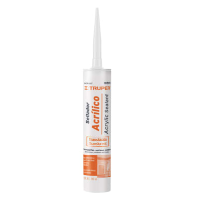 Silicona acrílica de 280 ml. transparente. truper1