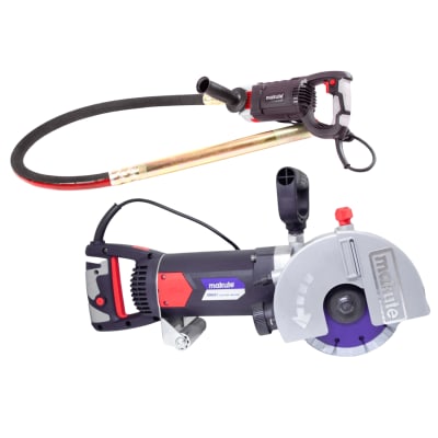 Ranuradora de concreto 2400w + vibrador de concreto Makute1