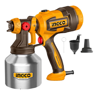 Pistola para pintar eléctrica 530W Tanque de Acero Ingco1