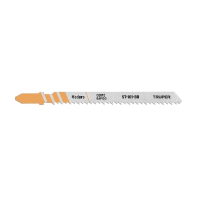 Blíster con 5 hojas de sierra 10 DPP zanco ´´T´´ corte recto triplay Truper